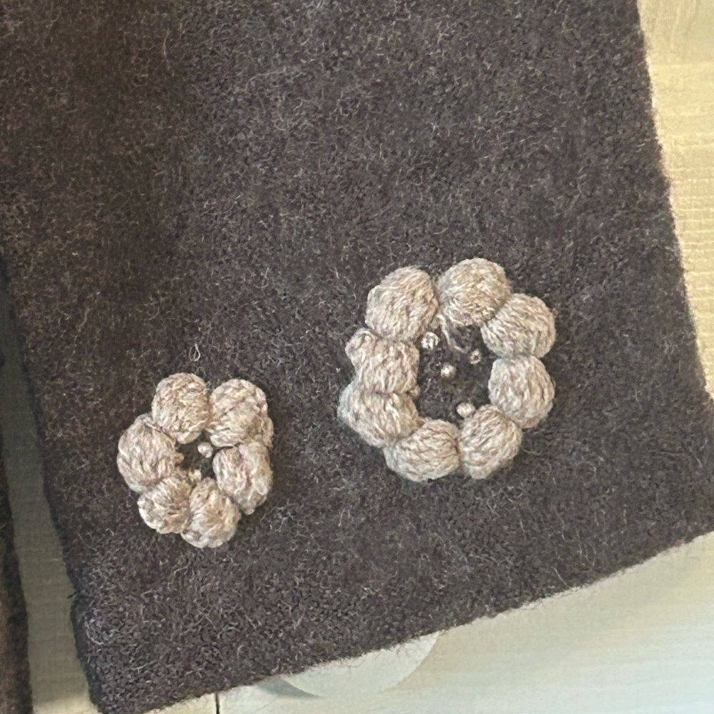 Cynthia Rowley Wool Cardigan in Light Brown Heather - Picture 4 of 7